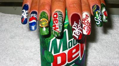 Awesome Soda Inspired Nail Theme