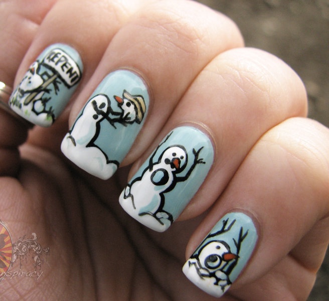 Funny Snowman Artistic Theme