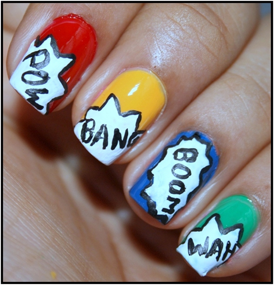Pop Culture Nail Design with a BANG