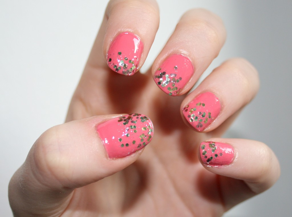 Twinkling Pink with Green Sparkle Stones