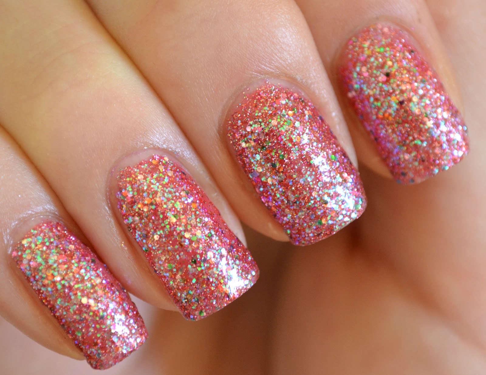 6. Glitter Blend Acrylic Nails - wide 1